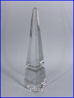 10 Baccarat Crystal Glass Obelisk Paperweight