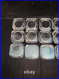 12 VINTAGE Paperweight Art Glass PHOTO FRAME CLEAR history For pictures holder