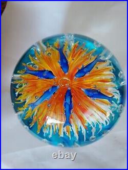 16 Pound Art Glass Giant Paperweight/ Solid Aquarium