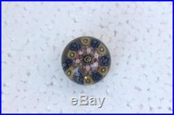 1900s Old Vintage Antique Colorful Flower Design Solid Glass Paper Weight PB68