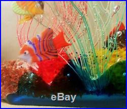 1950s FISH AQUARIUM vtg murano art glass sculpture italian tropical paperweight