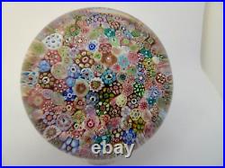 1958 Baccarat Crystal Close Packed Zodiac Silhouette Cane Millefiori Paperweight