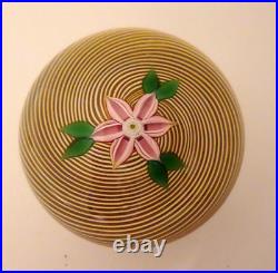 1981 Limited Perthshire Glass Paperweight Miniature Swirl Pink Flower 261 Made