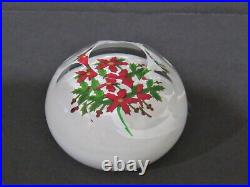 1989 Perthshire Faceted Christmas Poinsettia 3 Paperweight