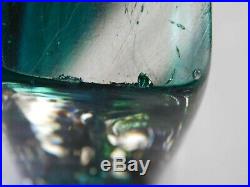 #1 Vintage Italian Cendese Murano Art Glass Fish Aquarium Block Paperweight
