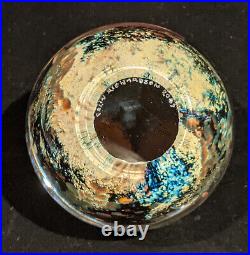 2007 Colin Richardson Underwater Sphere Paperweight, 4 inch diameter