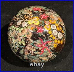 2007 Colin Richardson Underwater Sphere Paperweight, 4 inch diameter