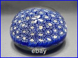 5 Large VTG Murano Closepack Millefiori Art Glass Paperweight Roses 12cm with Tag