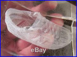 992 New Balance art glass paperweight vtg tennis shoe sport running advertisment