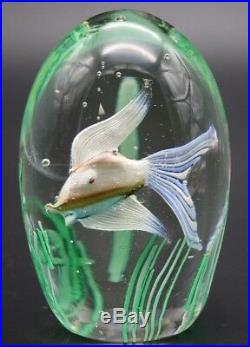 ALLURING Magnum Size Vintage MURANO FISH Aquarium ART Glass PAPERWEIGHT