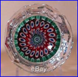 AMAZING & SCARCE WHITEFRIARS 5 Ring Concentric Millefiori Art Glass Paperweight