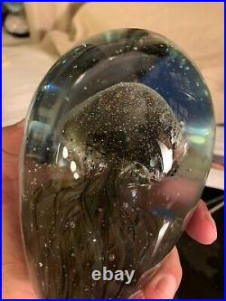 AMAZING Vintage Murano Italian Art Glass Jellyfish Aquarium Paperweight W Bubble
