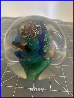ARO SCHULZE PAPERWEIGHT Coral Reef Abstract Blown Glass Art 1996 VITRA STUDIO