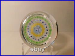 A GORGEOUS Vintage BACCARAT 4 Ring Concentric Millefiori Art Glass PAPERWEIGHT
