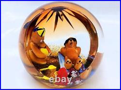 Adorable Caithness Paperweight PROOF Life's A Beach Bears at the Beach L@@K