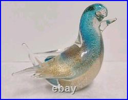 Amazing Lot 5 Vintage Murano Italian Art Glass Bird Paperweights