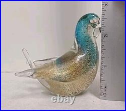 Amazing Lot 5 Vintage Murano Italian Art Glass Bird Paperweights