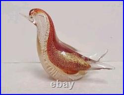 Amazing Lot 5 Vintage Murano Italian Art Glass Bird Paperweights