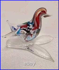 Amazing Lot 5 Vintage Murano Italian Art Glass Bird Paperweights