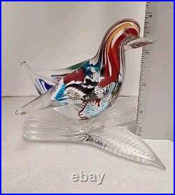 Amazing Lot 5 Vintage Murano Italian Art Glass Bird Paperweights