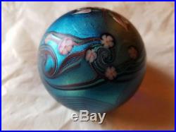Amazing Vtg. ORIENT AND FLUME BUTTERFLY PAPERWEIGHT Iridescent Blues 1978