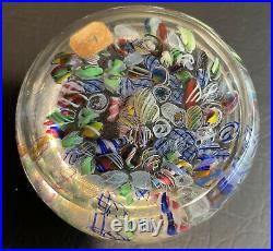 Antique Baccarat Millefiori Multi-Color Art Glass Paperweight Candy