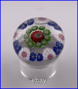 Antique Clichy Spaced Concentric Miniature Glass Paperweight