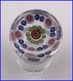 Antique Clichy Spaced Concentric Miniature Glass Paperweight