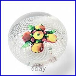 Antique New England Fruit Bouquet Lampwork Art Glass Paperweight