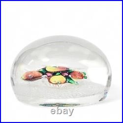 Antique New England Fruit Bouquet Lampwork Art Glass Paperweight