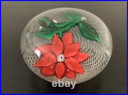 Antique New England Glass Company Poinsettia Paperweight