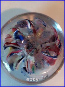 Antique New England Glass Company Scrambled Paperweight, Mushroom Style Base