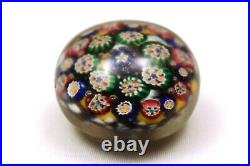 Antique Thuringian Glass Art Paperweight Colorful Germany Floral Design Collecti
