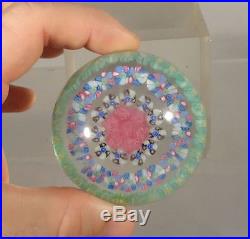 Antique Vintage Millefiori Baccarat France Paperweight Colorful Signed