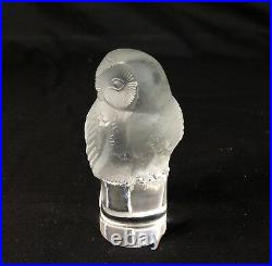 Authentic Rene R. Lalique Chouette Owl Paperweight RARE