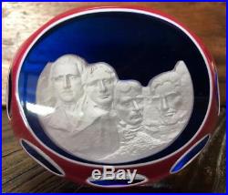 BACCARAT MOUNT RUSHMORE Vintage 1976 Crystal Paperweight 530/1000