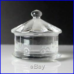 Baccarat Carousel Paperweight, art glass sculpture with etched vintage automobiles