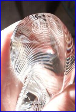 Baccarat Crystal Nautilus Shell Medium 4 Paperweight Signed & Stamped