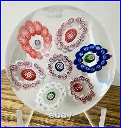 Baccarat Dupont Millefiori Circlets Glass Paperweight