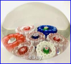 Baccarat Dupont Millefiori Circlets Glass Paperweight