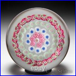 Baccarat Dupont open concentric millefiori glass art paperweight