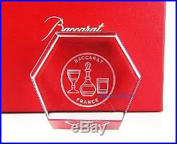 Baccarat France Paperweight Or Display Clear Crystal Signed Vintage France Box