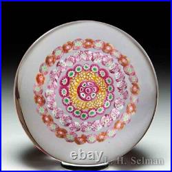 Baccarat open concentric millefiori glass paperweight