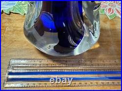 Beautiful Jim Karg 13 free-form glass sculpture title wave signed & dated