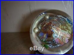 Beautiful Vintage Josh Simpson Glass 1991 underwater world Art Glass Paperweight