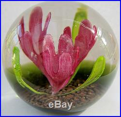 CAITHNESS GLASS Limited Edition Sringtime flower vintage paperweight
