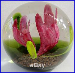 CAITHNESS GLASS Limited Edition Sringtime flower vintage paperweight