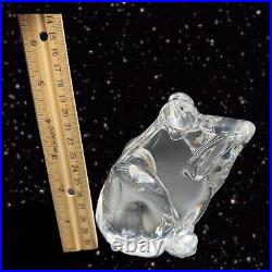 Cartier Clear Frog Paperweight Figurine Heavy Glass Crystal Vintage 4.5T 5W