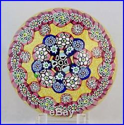 Colorful VINTAGE Paul YSART Clustered & PATTERNED MILLEFIORI Glass PAPERWEIGHT
