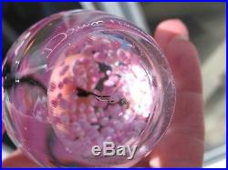 DAUM France Crystal Pink Egg Paperweight Art Glass Vintage Signed in VGC Rare